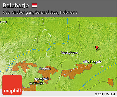 Physical 3D Map of Baleharjo