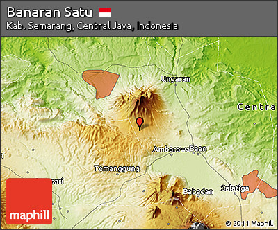 Physical 3D Map of Banaran Satu