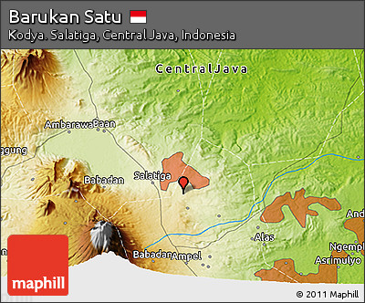 Physical 3D Map of Barukan Satu