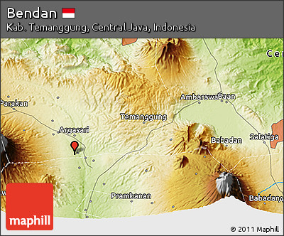 Physical 3D Map of Bendan