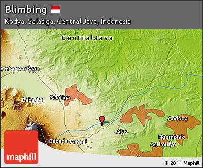 Physical 3D Map of Blimbing