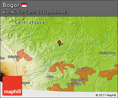 Physical 3D Map of Bogor