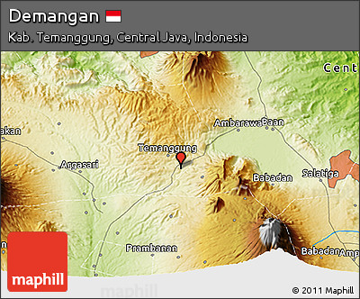 Physical 3D Map of Demangan