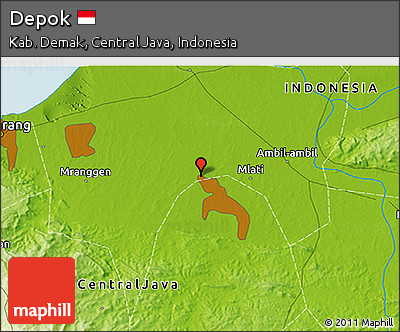 Physical 3D Map of Depok
