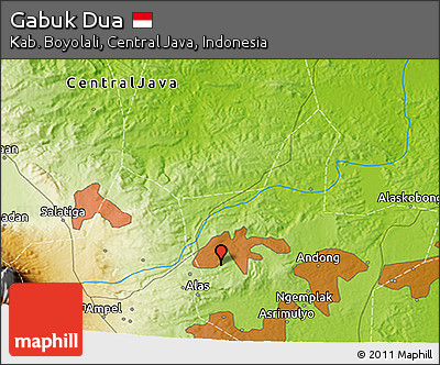 Physical 3D Map of Gabuk Dua