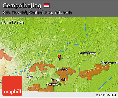 Physical 3D Map of Gempolbajing