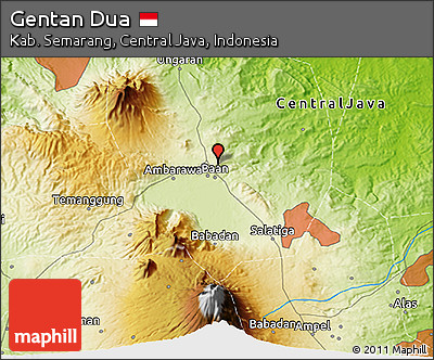 Physical 3D Map of Gentan Dua