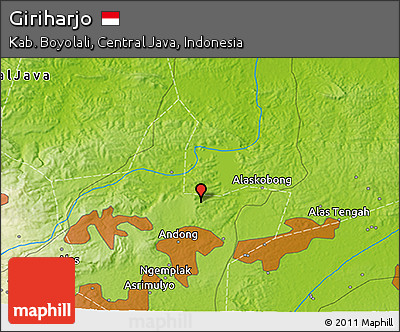 Physical 3D Map of Giriharjo