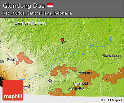 Physical 3D Map of Glondong Dua