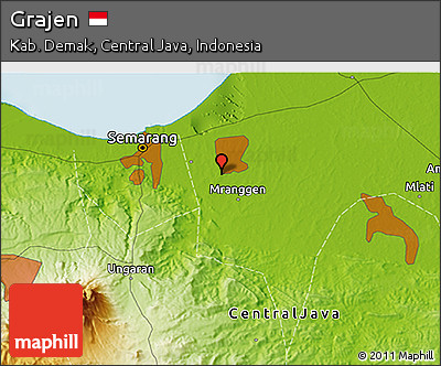 Physical 3D Map of Grajen