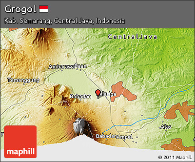Physical 3D Map of Grogol
