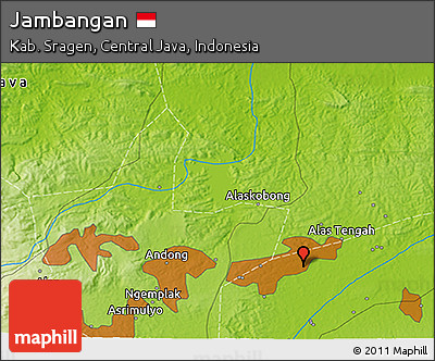Physical 3D Map of Jambangan