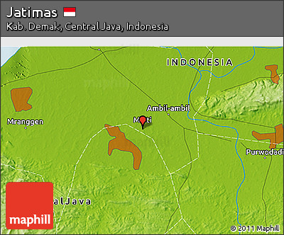 Physical 3D Map of Jatimas