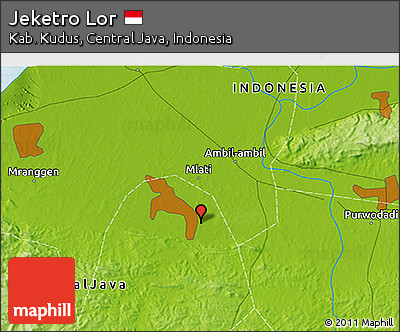 Physical 3D Map of Jeketro Lor