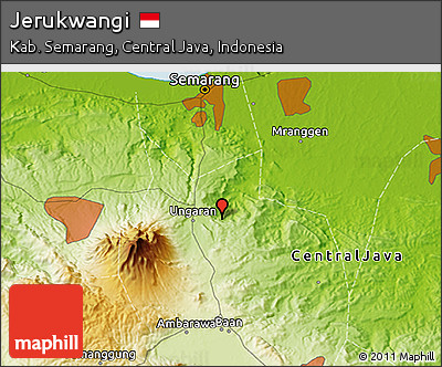 Physical 3D Map of Jerukwangi