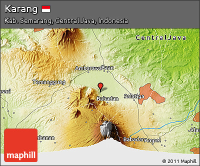Physical 3D Map of Karang