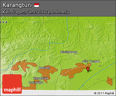 Physical 3D Map of Karangturi