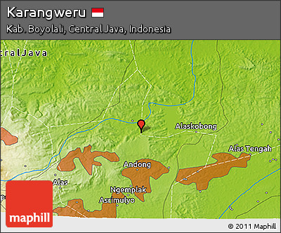 Physical 3D Map of Karangweru