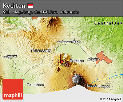 Physical 3D Map of Kediten