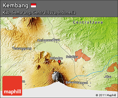 Physical 3D Map of Kembang