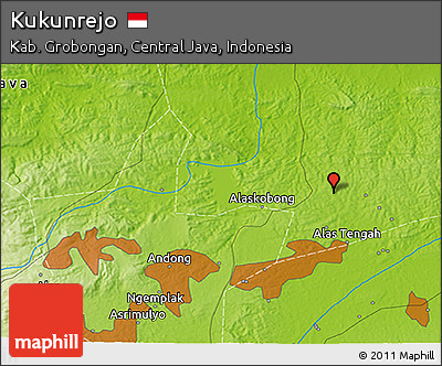 Physical 3D Map of Kukunrejo