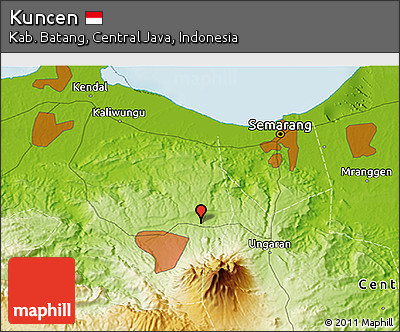 Physical 3D Map of Kuncen