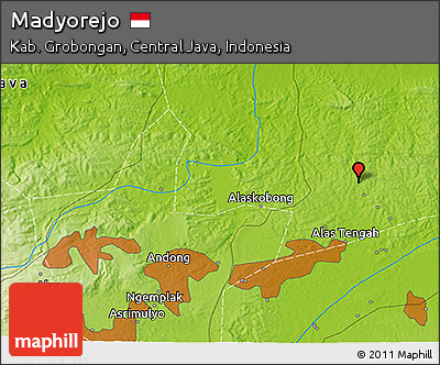 Physical 3D Map of Madyorejo