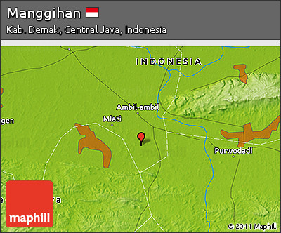 Physical 3D Map of Manggihan