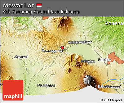 Physical 3D Map of Mawar Lor