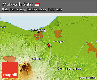 Physical 3D Map of Meteseh Satu