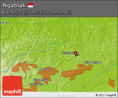 Physical 3D Map of Ngablak