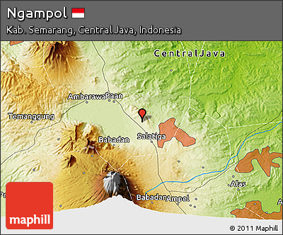 Physical 3D Map of Ngampol