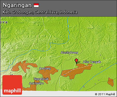 Physical 3D Map of Ngaringan
