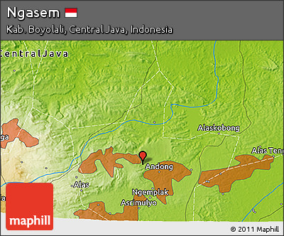 Physical 3D Map of Ngasem