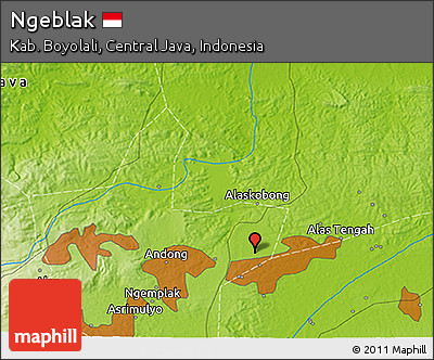 Physical 3D Map of Ngeblak