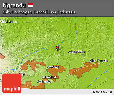 Physical 3D Map of Ngrandu