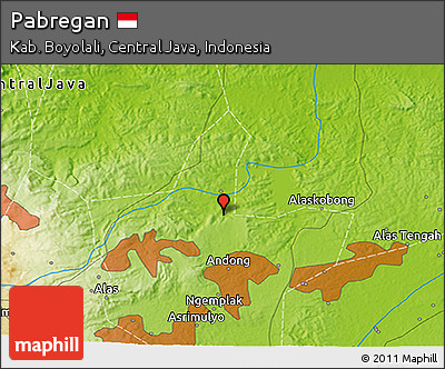 Physical 3D Map of Pabregan