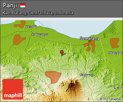 Physical 3D Map of Panji