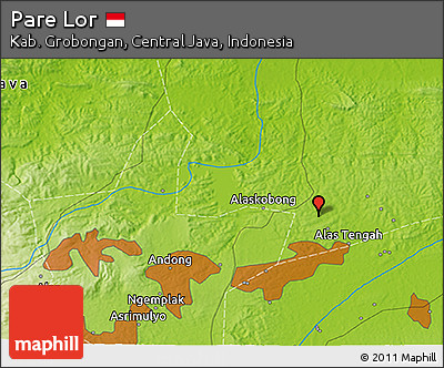 Physical 3D Map of Pare Lor