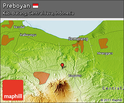 Physical 3D Map of Preboyan