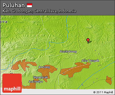 Physical 3D Map of Puluhan