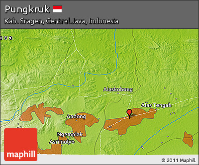 Physical 3D Map of Pungkruk