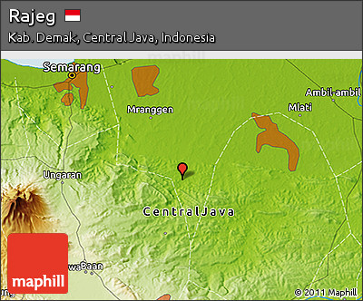 Physical 3D Map of Rajeg