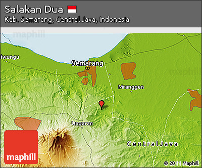 Physical 3D Map of Salakan Dua