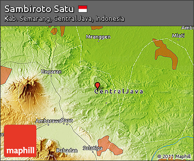 Physical 3D Map of Sambiroto Satu