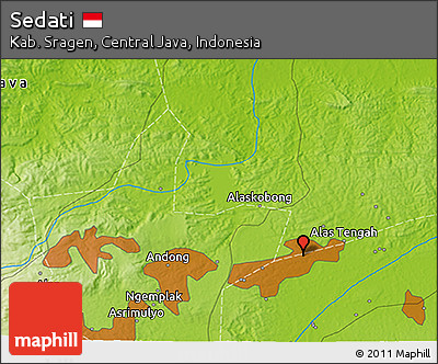 Physical 3D Map of Sedati