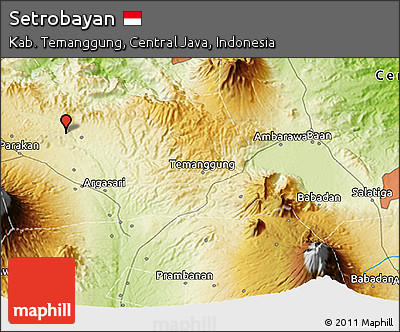 Physical 3D Map of Setrobayan