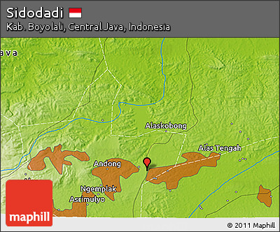 Physical 3D Map of Sidodadi