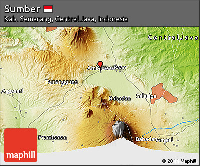 Physical 3D Map of Sumber