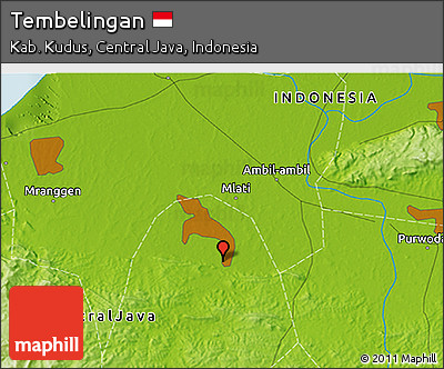 Physical 3D Map of Tembelingan